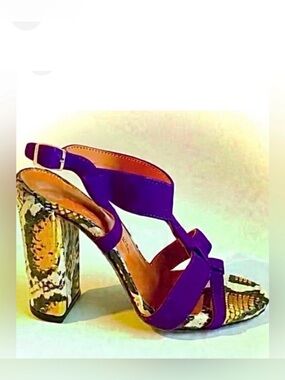 INGA Savits Designer Italy Rare Python Snake Slingback Sandals 6 MSRP $1790 NWOB